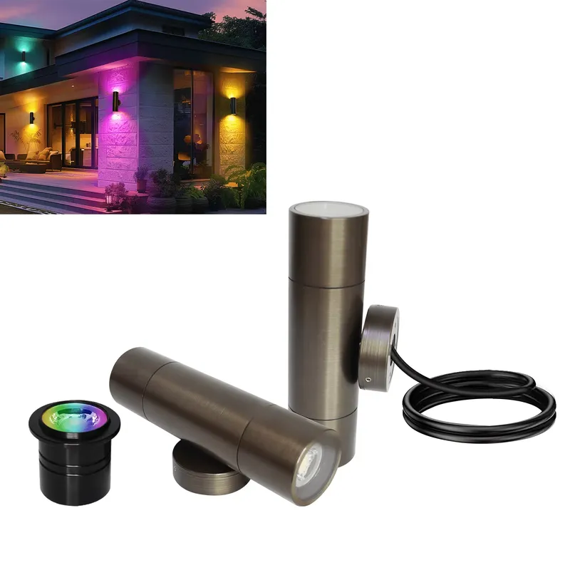 Smart Garden Outdoor - Durable Brass Outdoor LED Wall Light