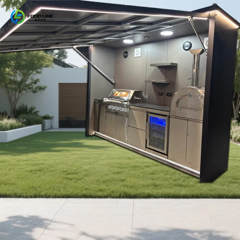Smart Garden Outdoor - Customized smart closeable shed outdoor kitchen