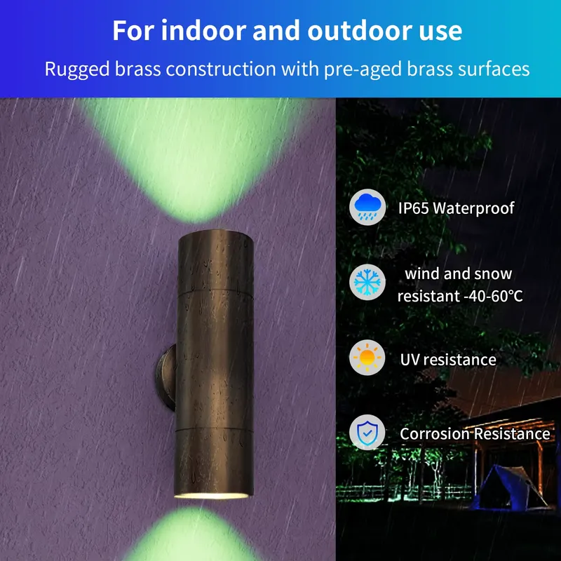 Durable Brass Outdoor LED Wall - Smart Garden Outdoor review and price